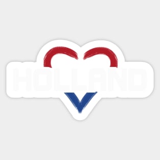 i love Nedherlands / ik hou van Nederland themed graphic design Sticker